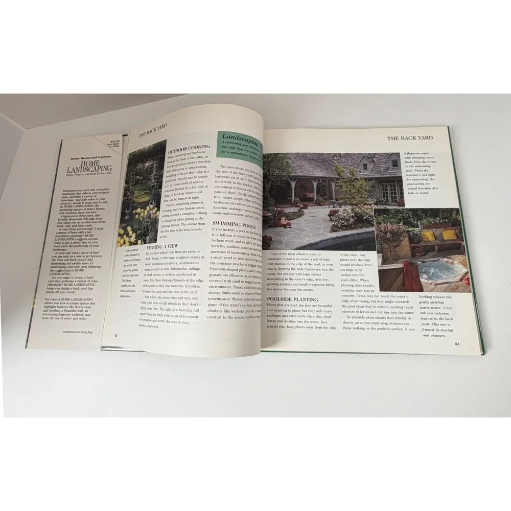 Better Homes and Gardens Landscaping Book Set 2pc Green Home Garden DIY Guide